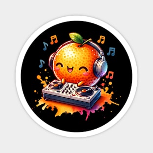 Kawaii Orange DJ Magnet